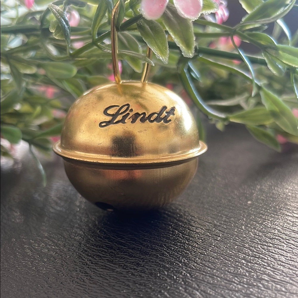 LINDT Gold Finish Bell Holiday Ornament - Collectible
